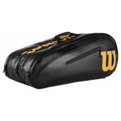 Shop Elite Racket Bag 15 Pack Special Edition - Black, Gold Racket Bags