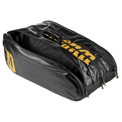 Shop Elite Racket Bag 15 Pack Special Edition - Black, Gold Racket Bags