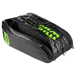 Clearance Elite Racket Bag 15 Pack Special Edition - Black, Lime Racket Bags