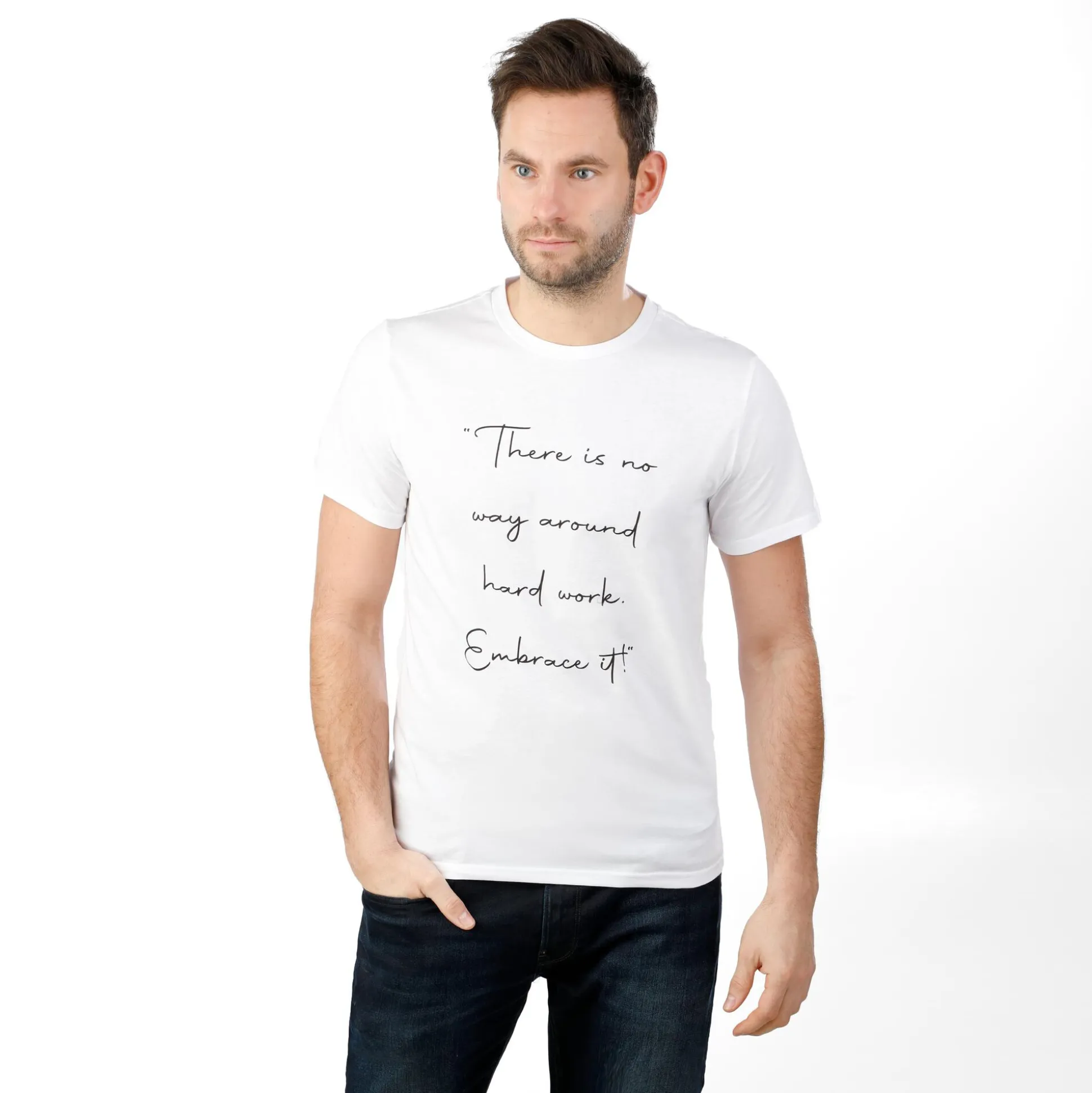 Flash Sale Embrace T-Shirt Men - White, Black Shirts