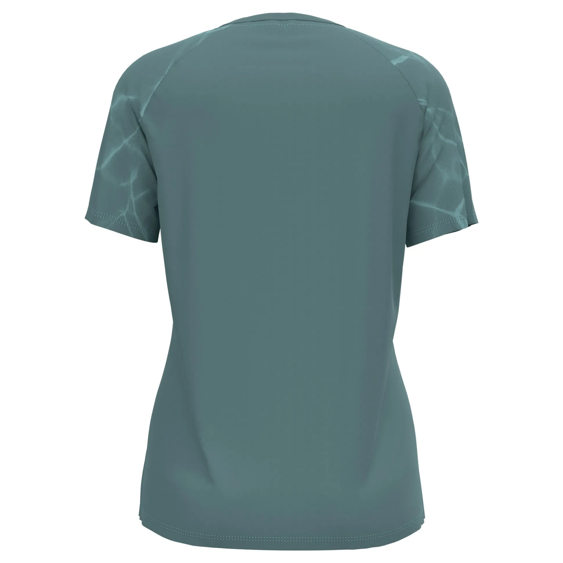 Best Sale Essential Print Crew Neck Running Shirt Women - Blue Grey Running Clothing