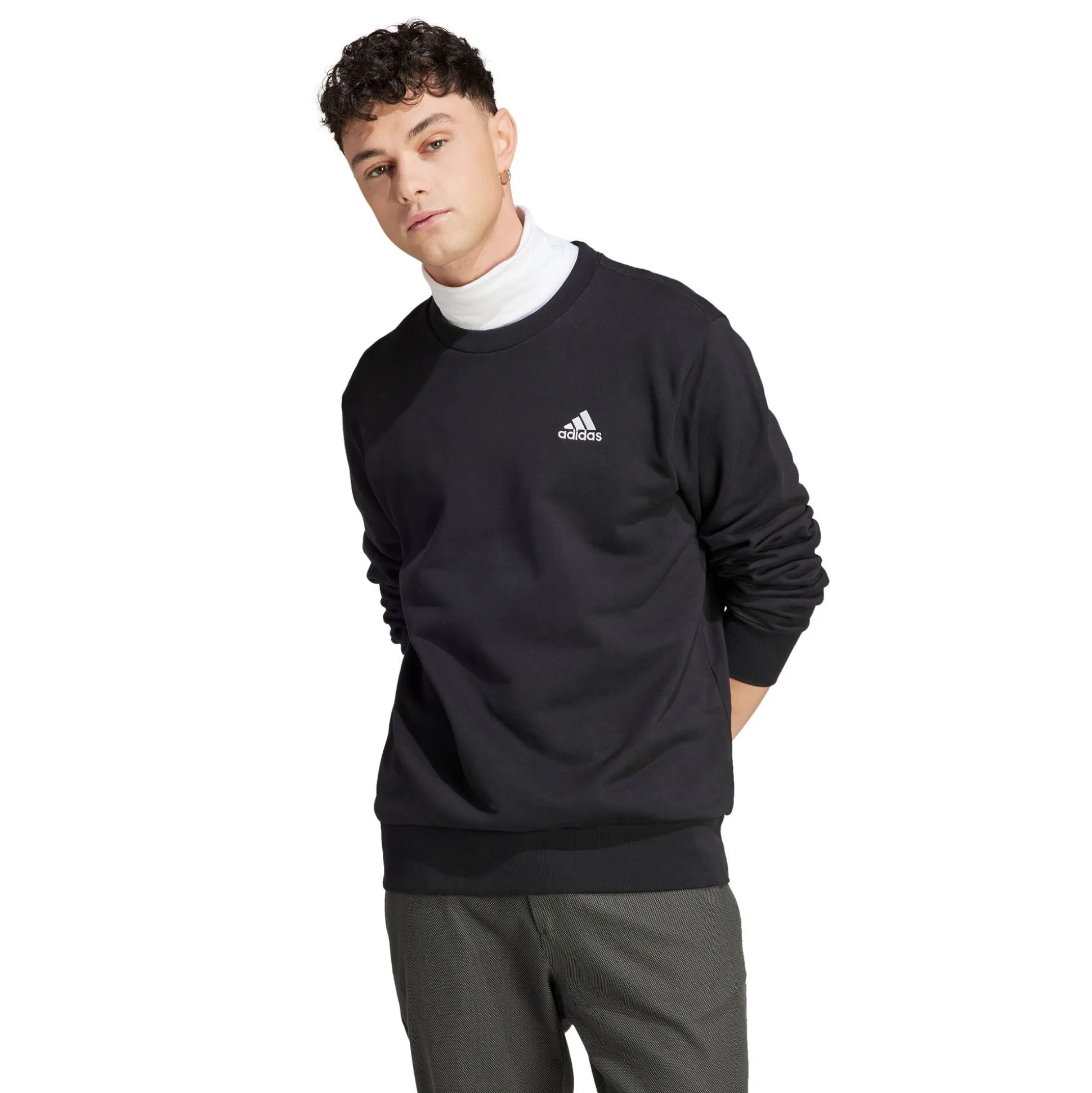 Cheap Essentials French Terry Embroidered Small Logo Sweatshirt Men - Hoodies & Sweaters