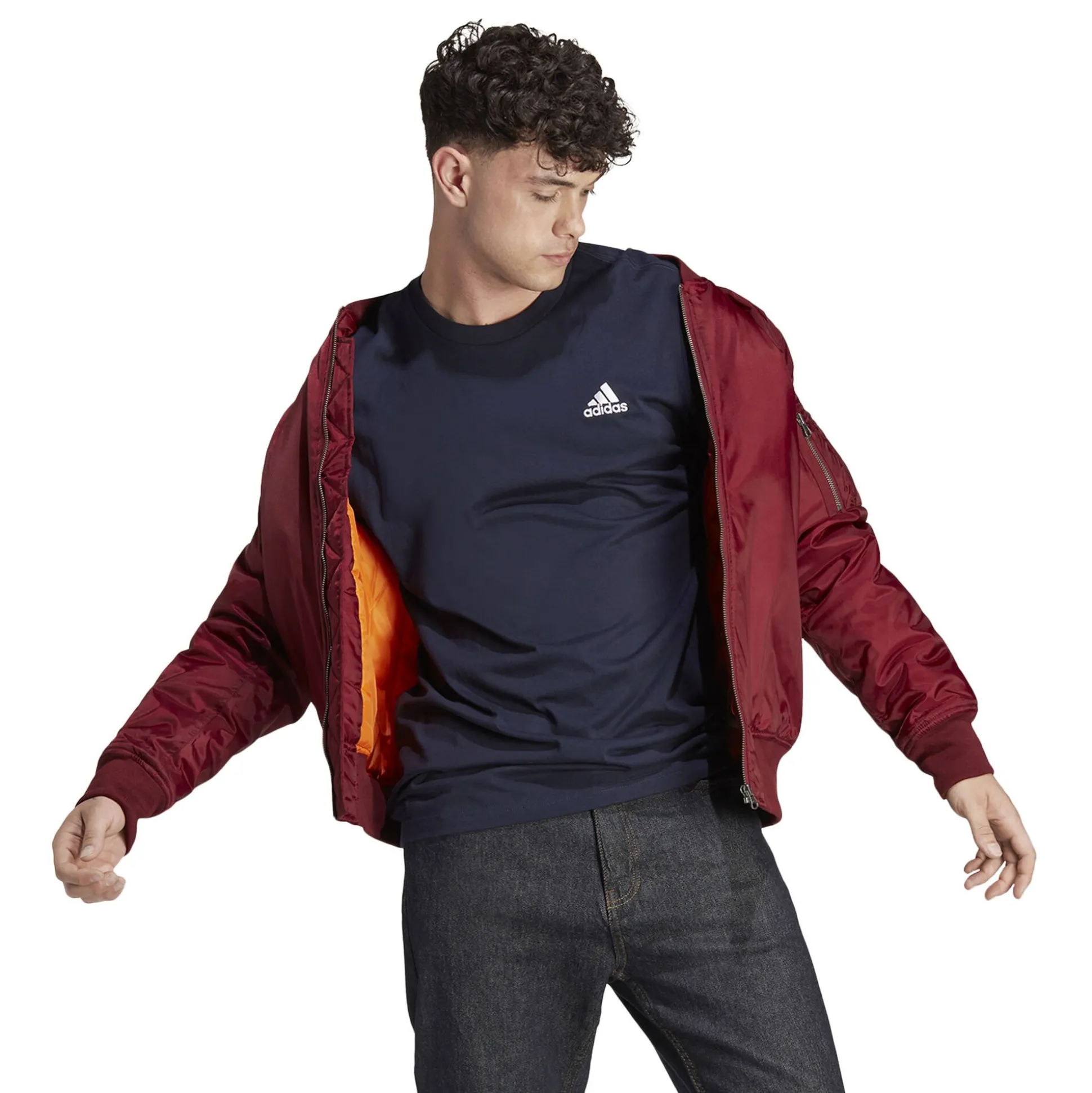 Best Essentials Single Jersey Embroidered Small Logo T-Shirt Men - Dark Blue Shirts