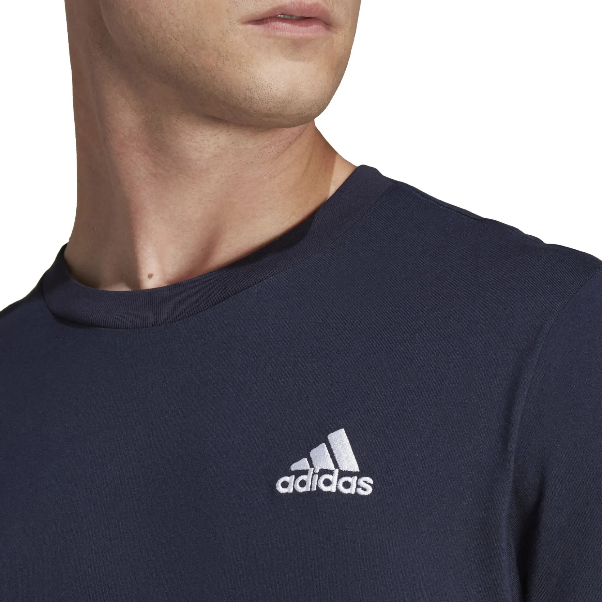 Best Essentials Single Jersey Embroidered Small Logo T-Shirt Men - Dark Blue Shirts