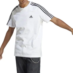 Flash Sale Essentials Single Jersey 3-Stripes T-Shirt Men - White, Black Shirts
