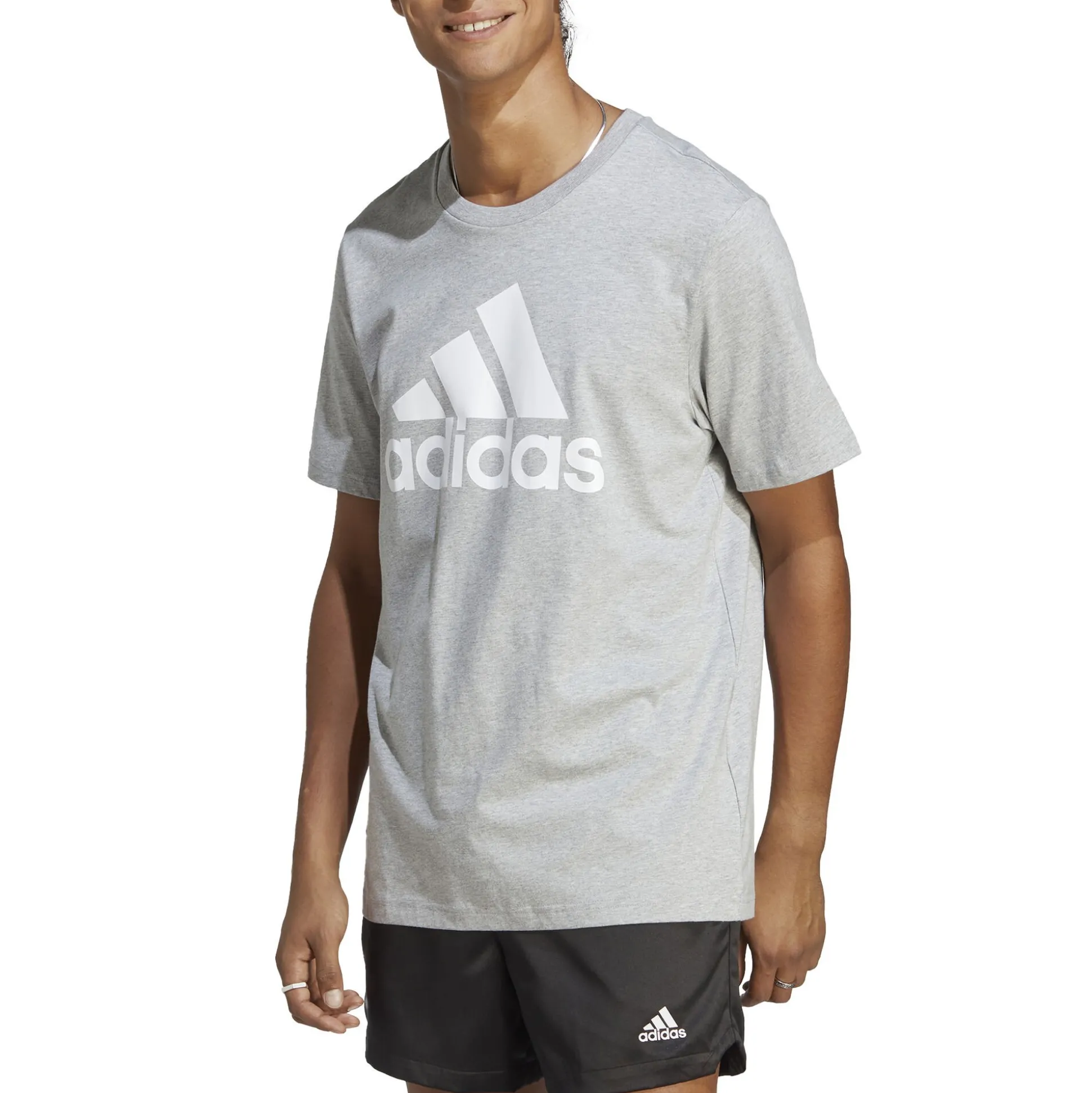 New Essentials Single Jersey Big Logo T-Shirt Men - Lightgrey, White Shirts