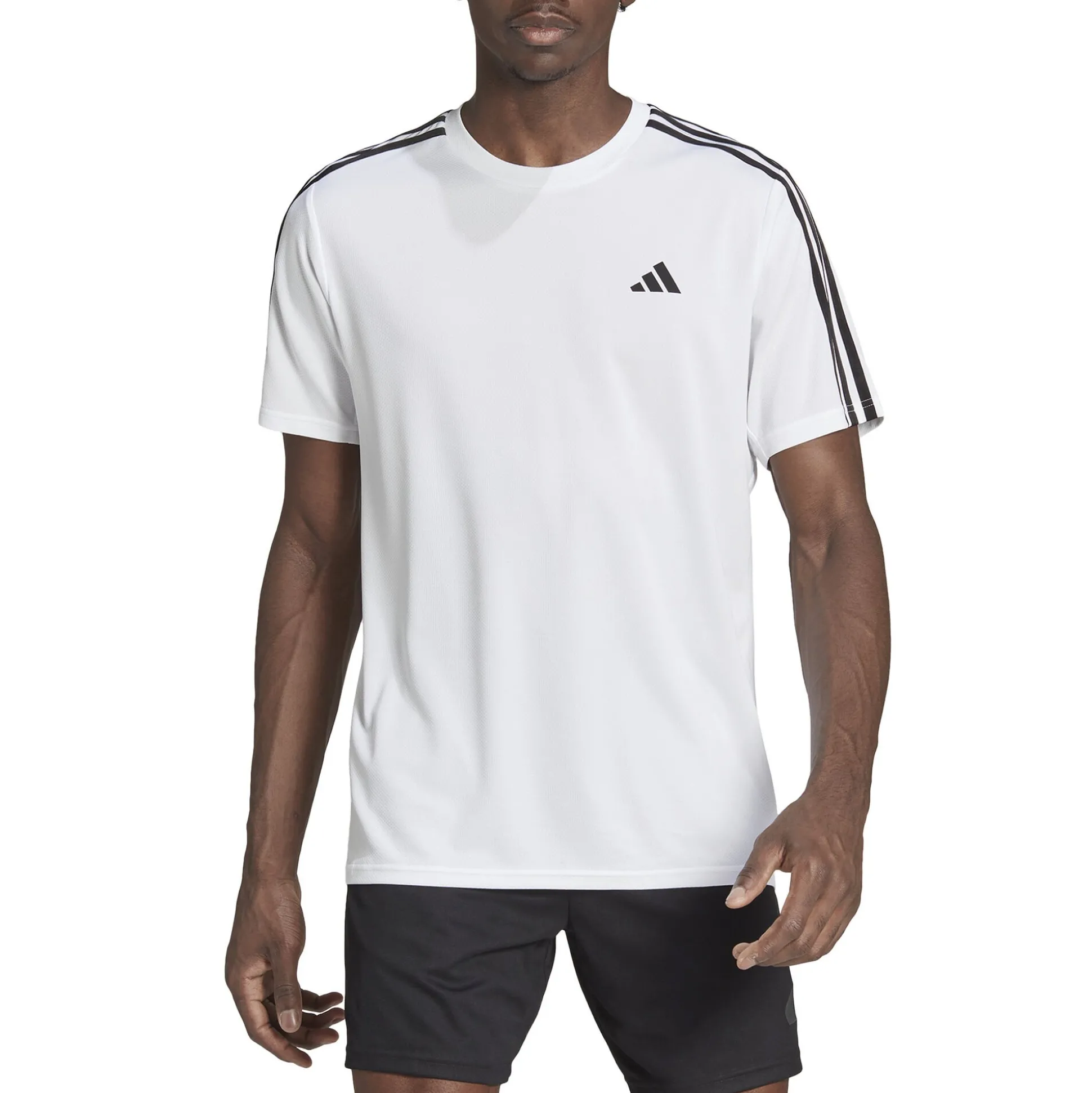 Discount Essentials Train 3-Stripes Training T-Shirt Men - White, Black Shirts