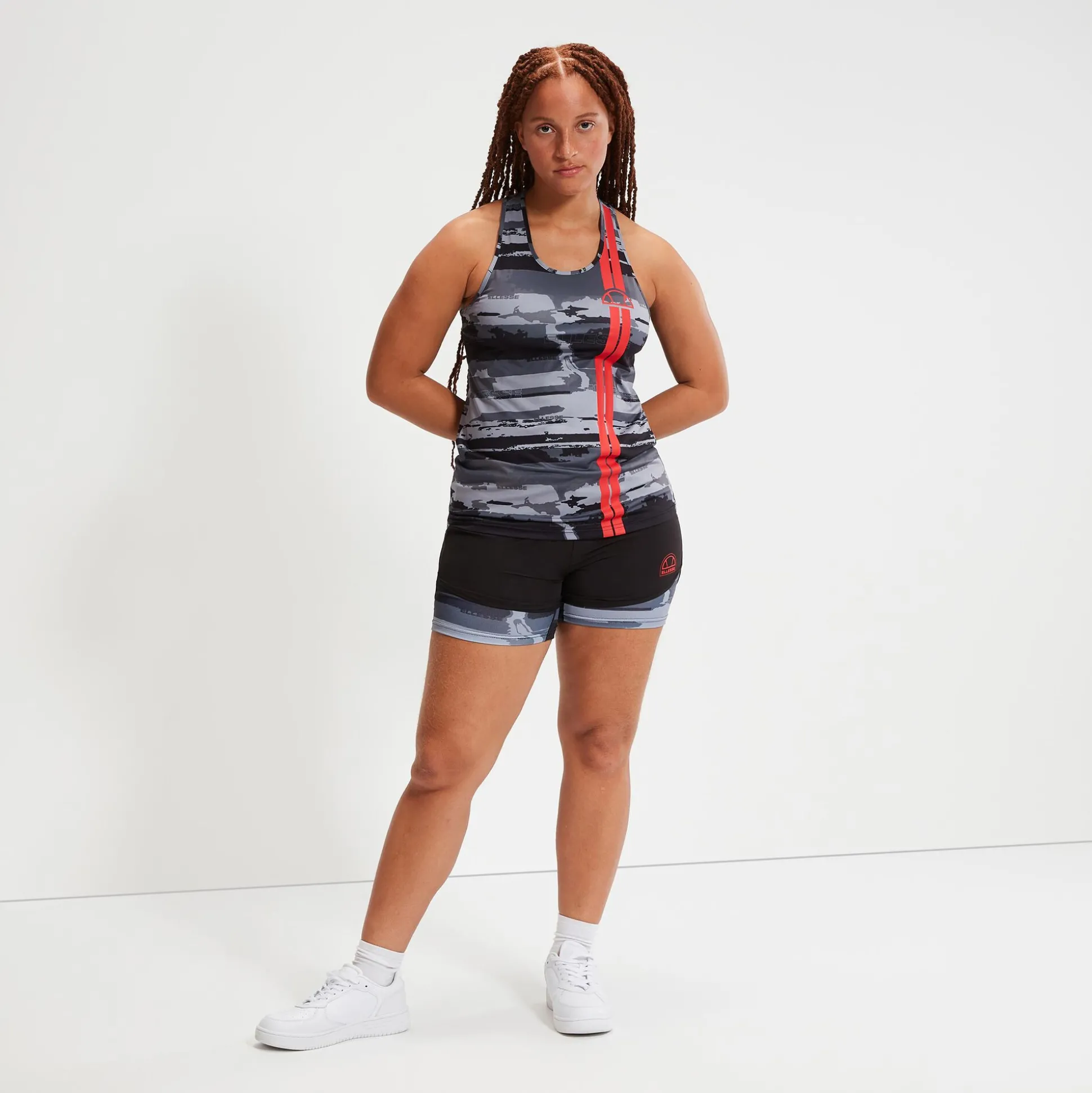 Cheap Estrella Tank Top Women - Grey, Black Tops