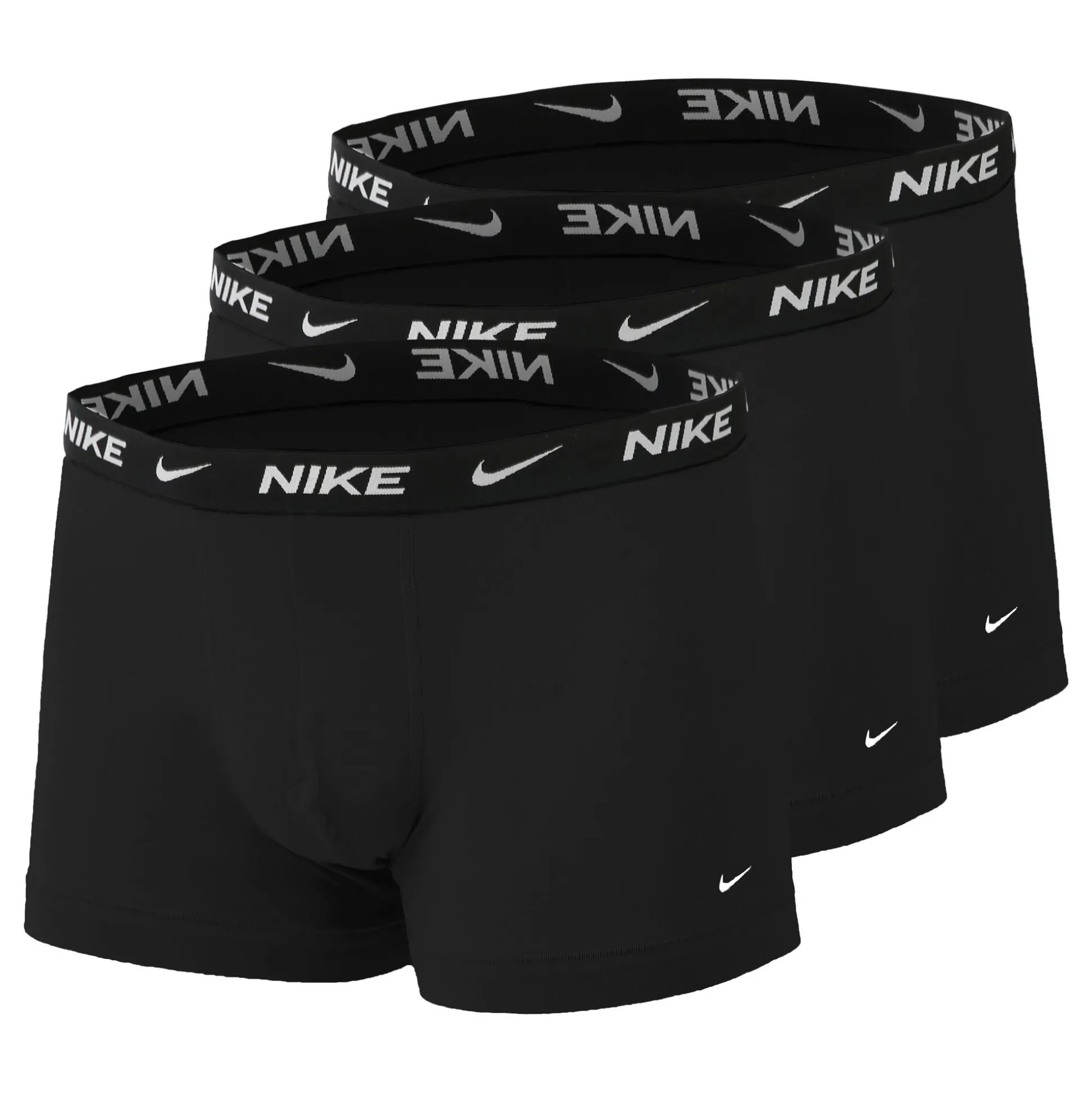 New Everyday Cotton Strech Trunk Boxer Shorts 3 Pack Men - Black, White Underwear