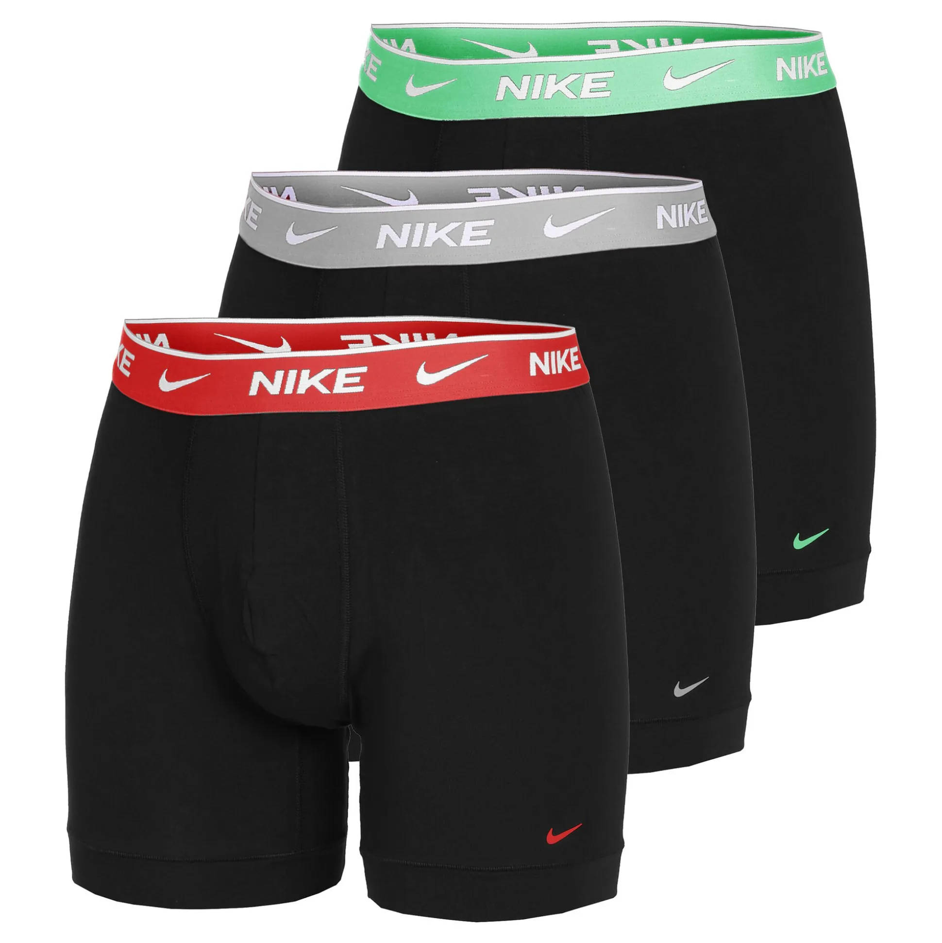 Best Everyday Cotton Stretch Boxer Brief Boxer Shorts 3 Pack Men - Black, Multicoloured Underwear