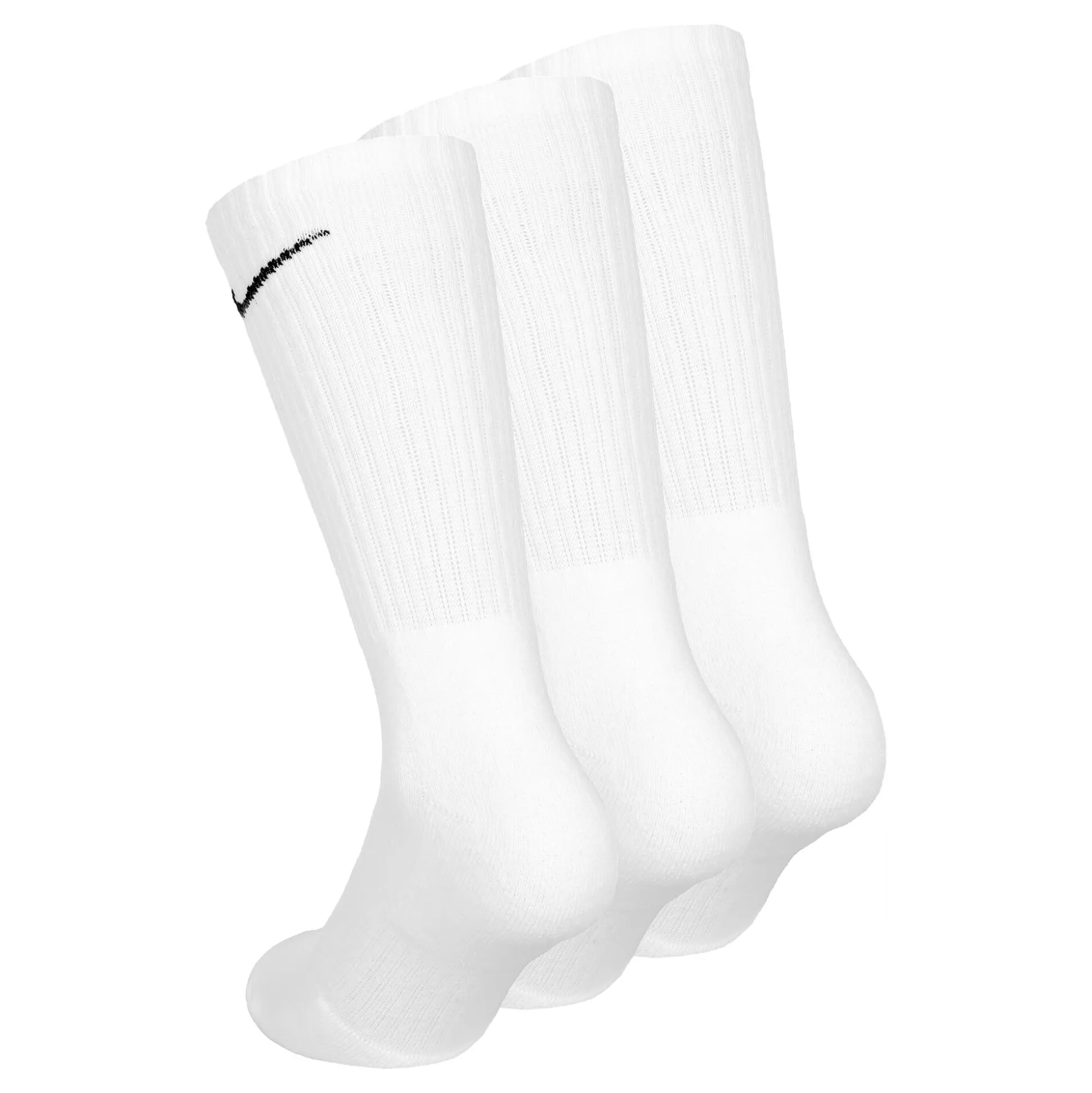 New Everyday Cush Crew Sports Socks 3 Pack - White, Black Socks