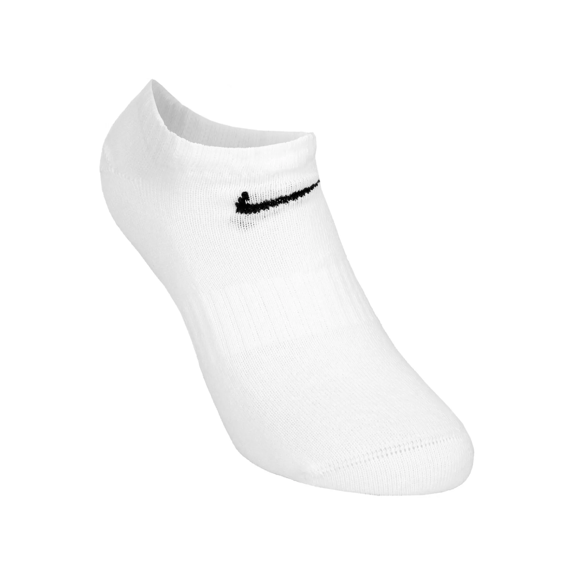 Clearance Everyday Lightweight NoShow Sports Socks 3 Pack - White, Black Socks