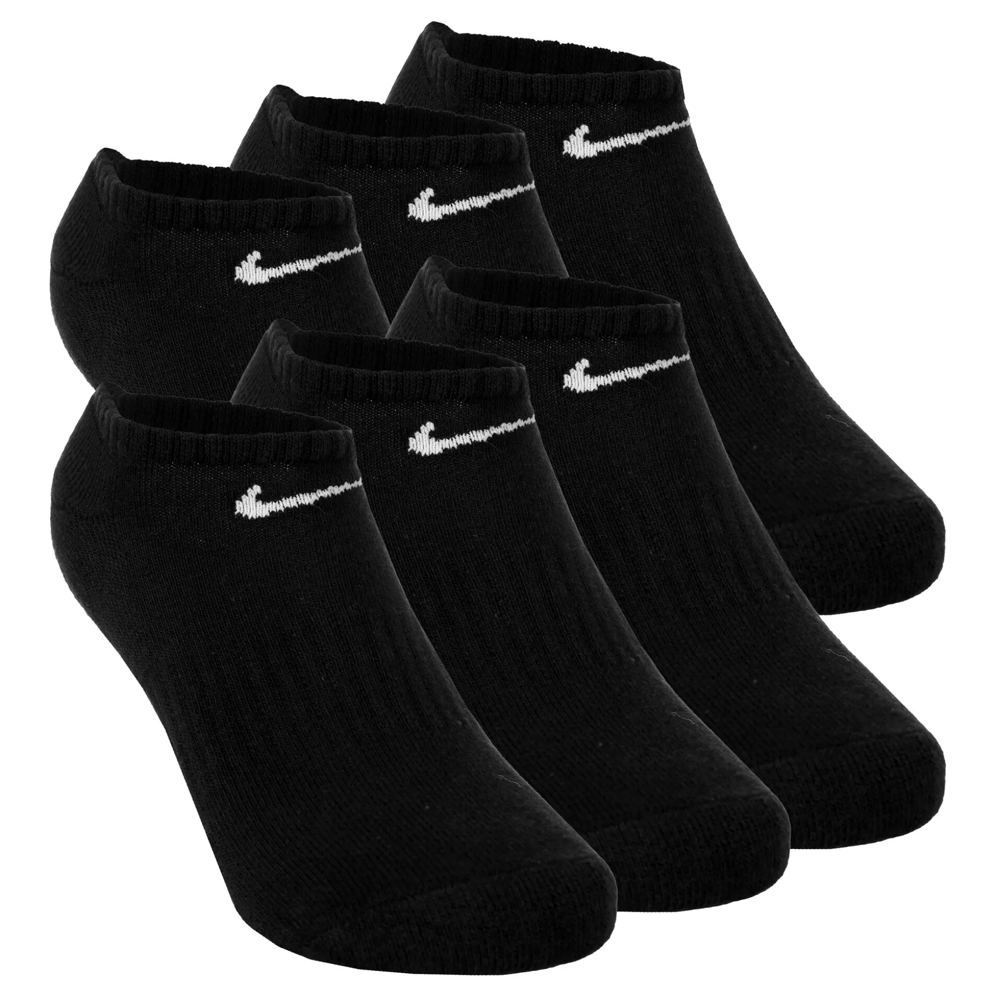 Cheap Everyday No-Show Tennis Socks 6 Pack - Black, White Socks