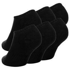 Cheap Everyday No-Show Tennis Socks 6 Pack - Black, White Socks