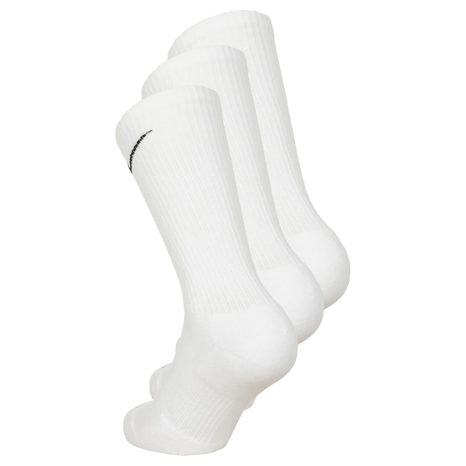 Discount Everyday Plus Cushioned Crew Sports Socks 3 Pack - White, Black Socks
