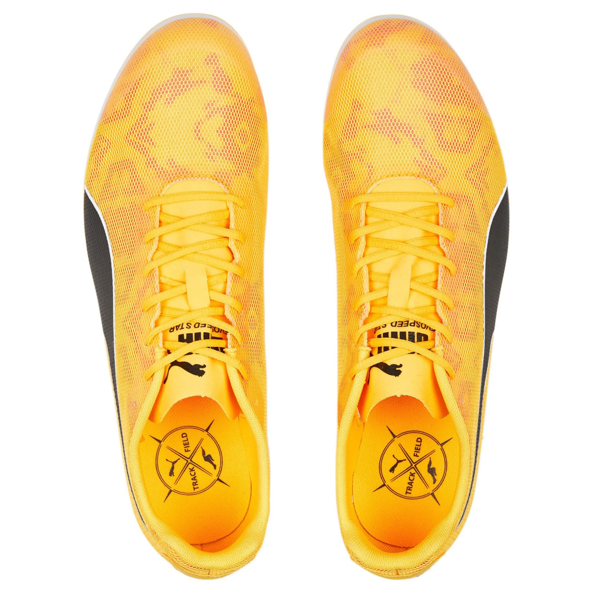 Clearance EvoSPEED Star 8 Spike Shoes - Orange, Yellow Running Shoes