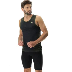 Shop Exceleration OW Sleeveless Running Shirt Men - Black, Green Running Clothing|Tops