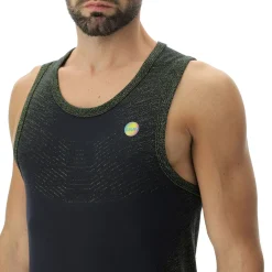 Shop Exceleration OW Sleeveless Running Shirt Men - Black, Green Running Clothing|Tops