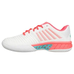 Outlet Express Light 3 Clay Court Shoe Women - White, Coral Clay Court Shoes
