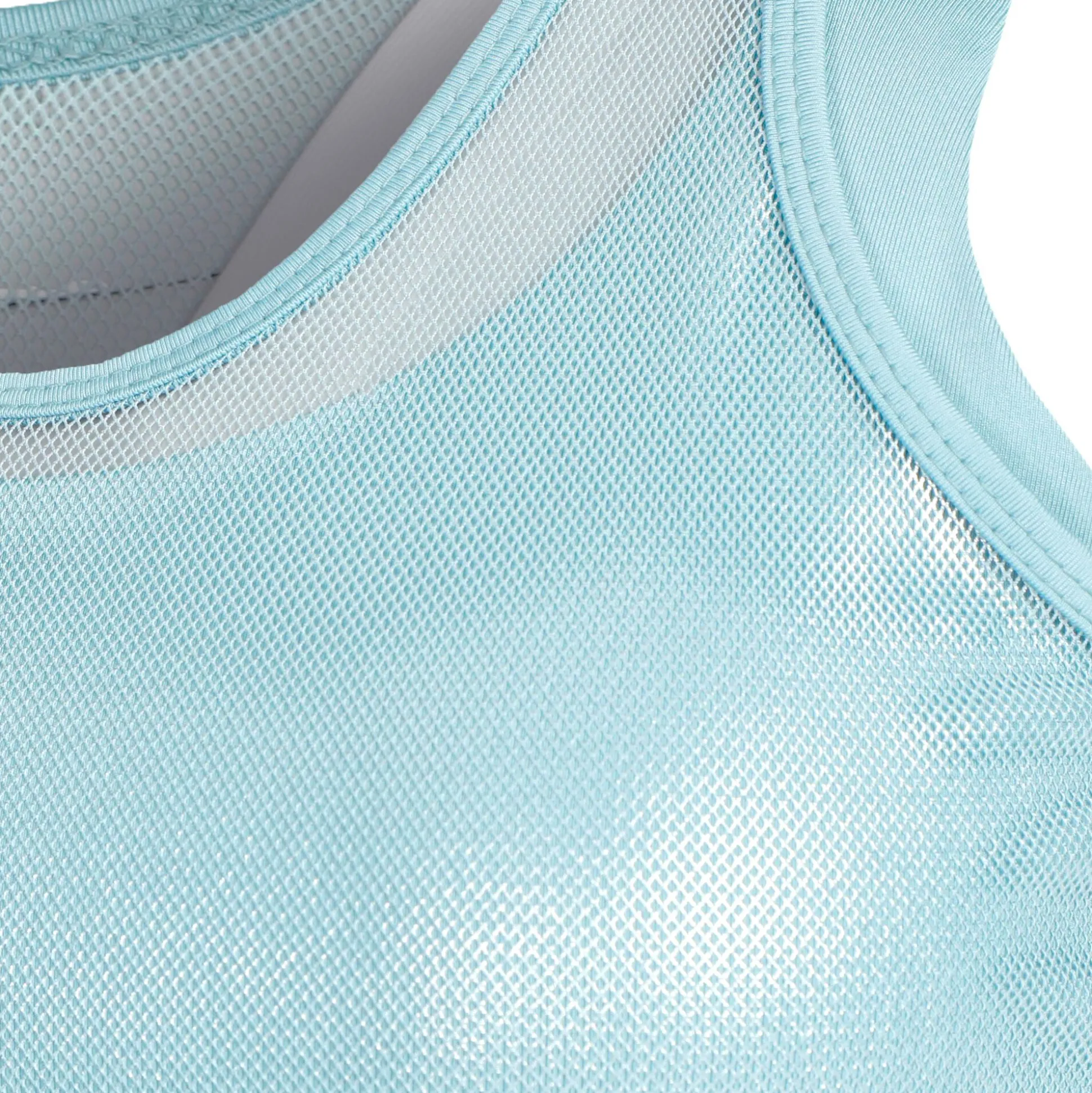 Fashion Feelin Mesh With Bra Tank Top Women - Turquoise, Multicoloured Tops