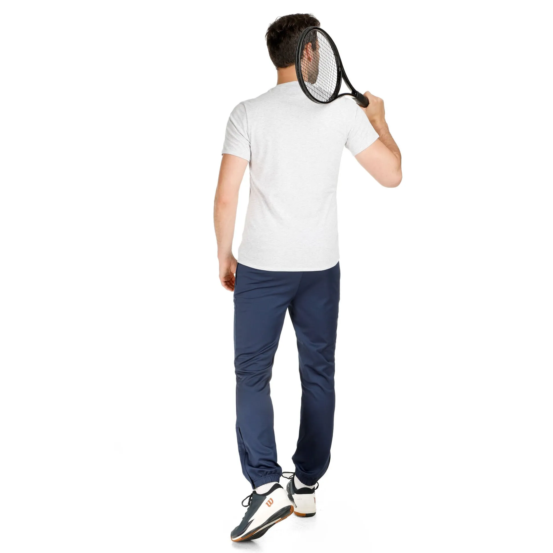 Shop Flashy Retro Tie-Break T-Shirt Men - Lightgrey, Blue Shirts