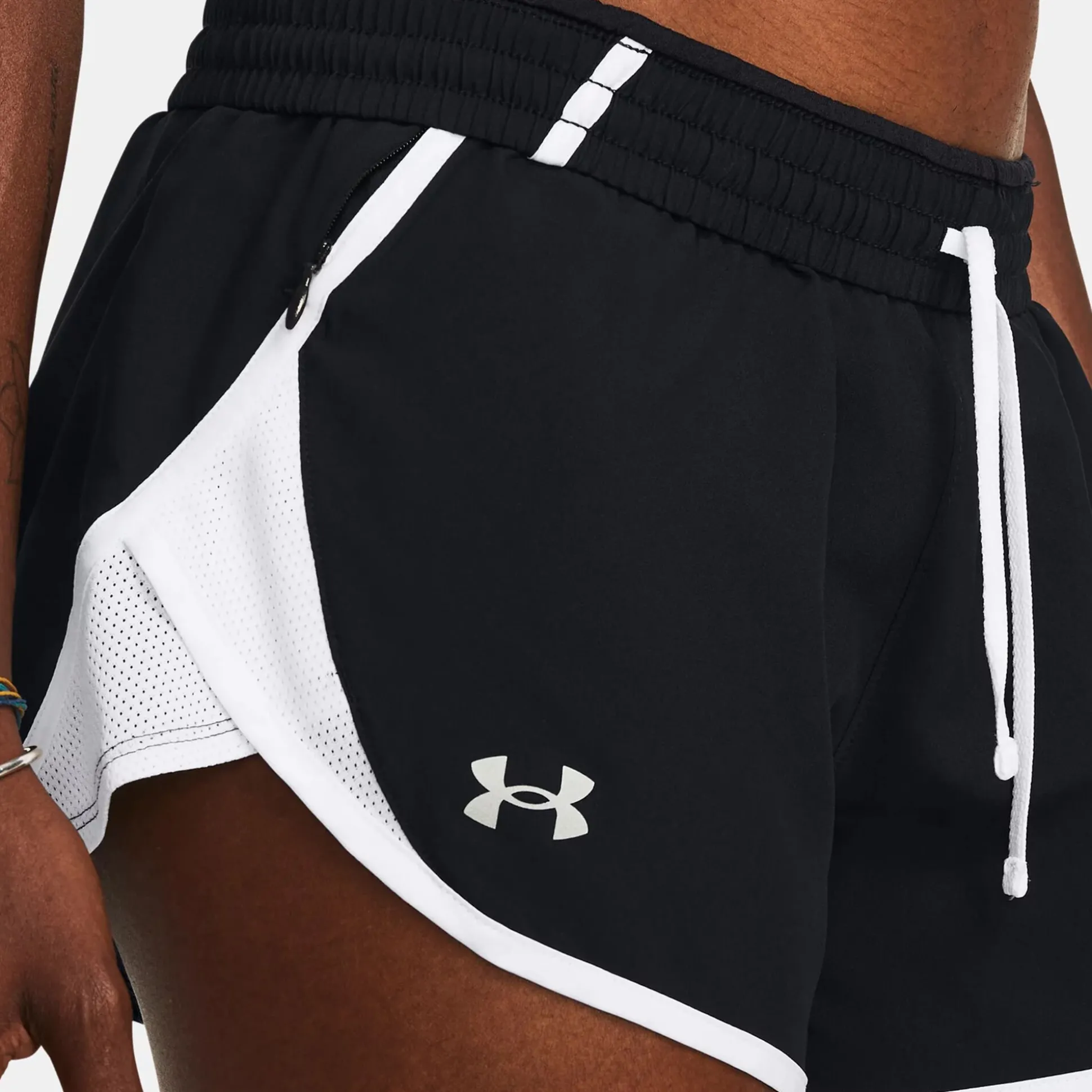 Fashion Fly By Shorts Women - Black, White Running Clothing|Shorts