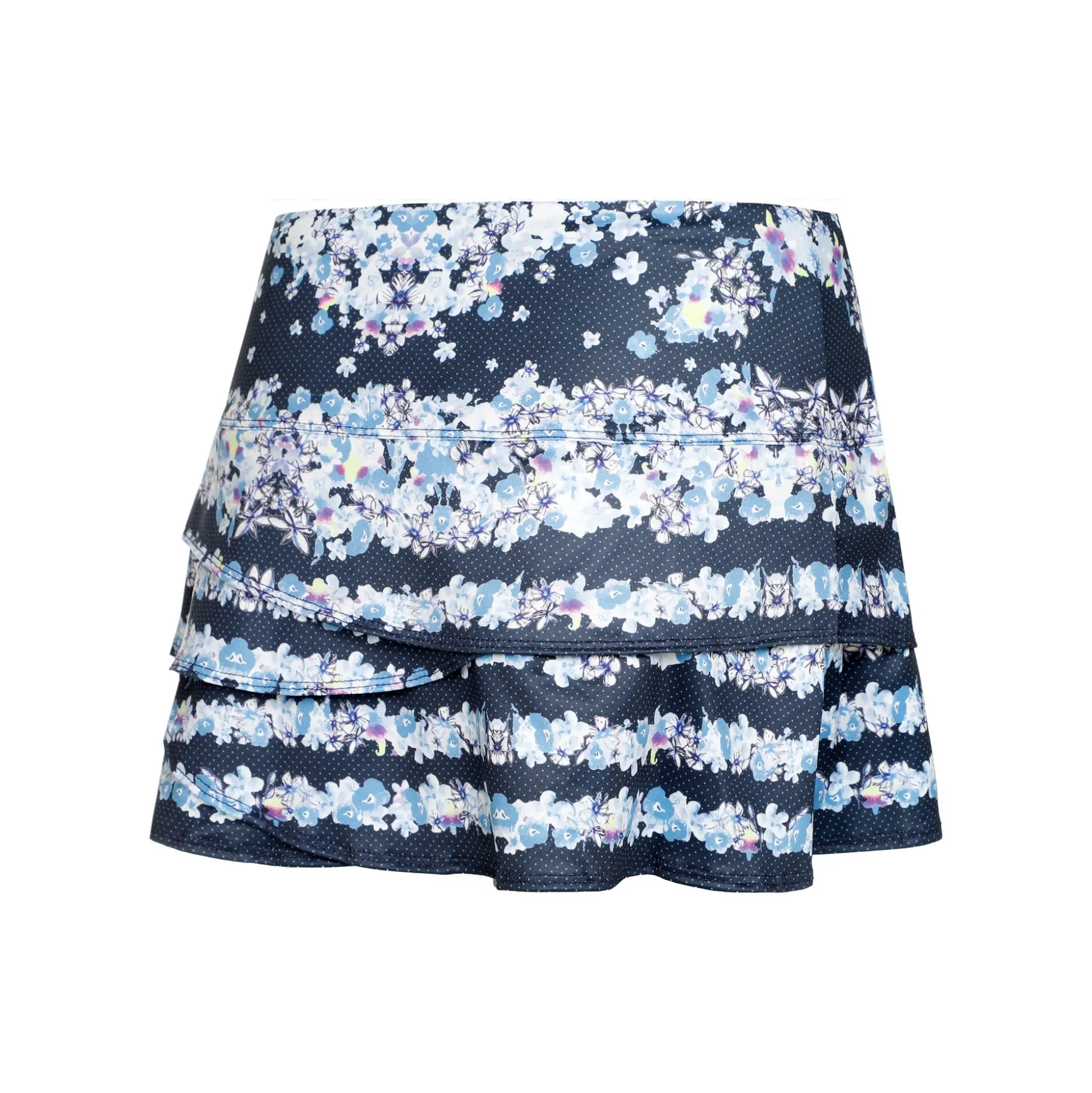 New Forget Me Not Scallop Skirt Women - Blue, White Skirts