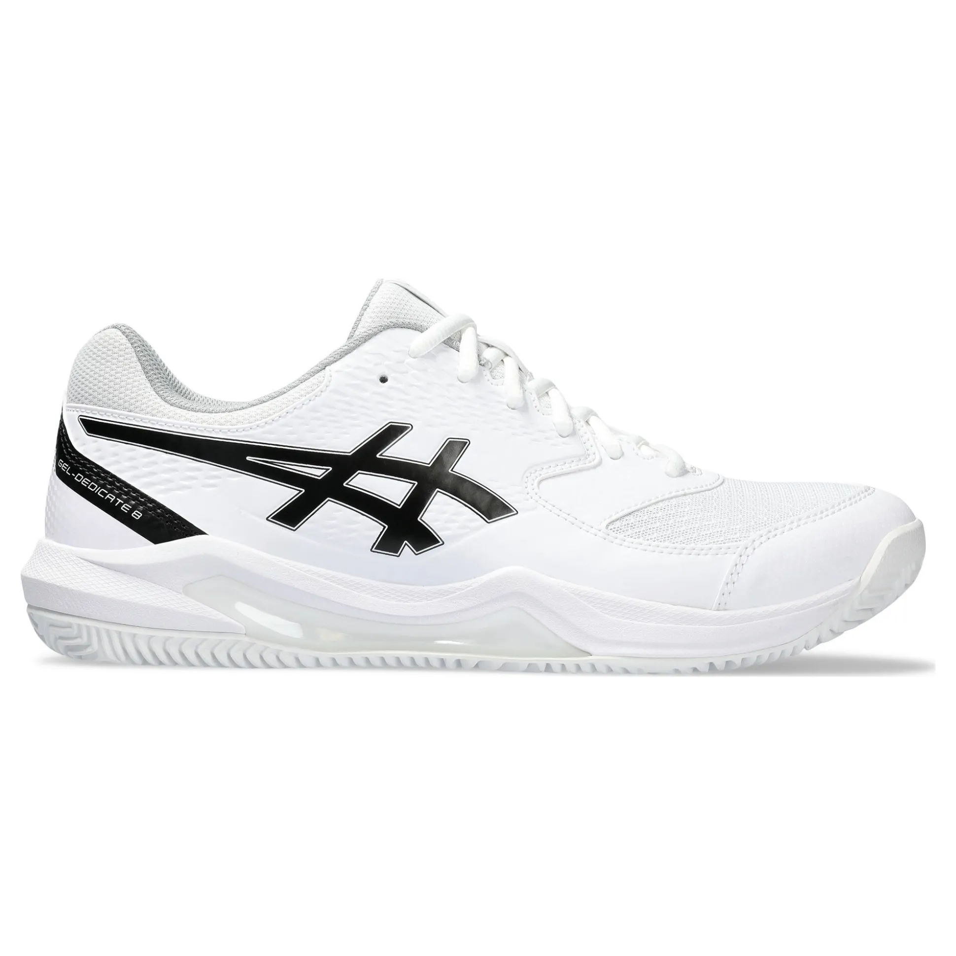 Fashion Gel-Dedicate 8 Clay Court Shoe Men - White, Black Clay Court Shoes