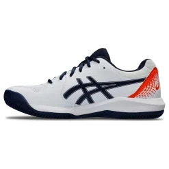 Hot Gel-Dedicate 8 Clay Court Shoe Men - White, Dark Blue Clay Court Shoes