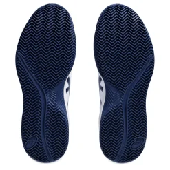 Hot Gel-Dedicate 8 Clay Court Shoe Men - White, Dark Blue Clay Court Shoes