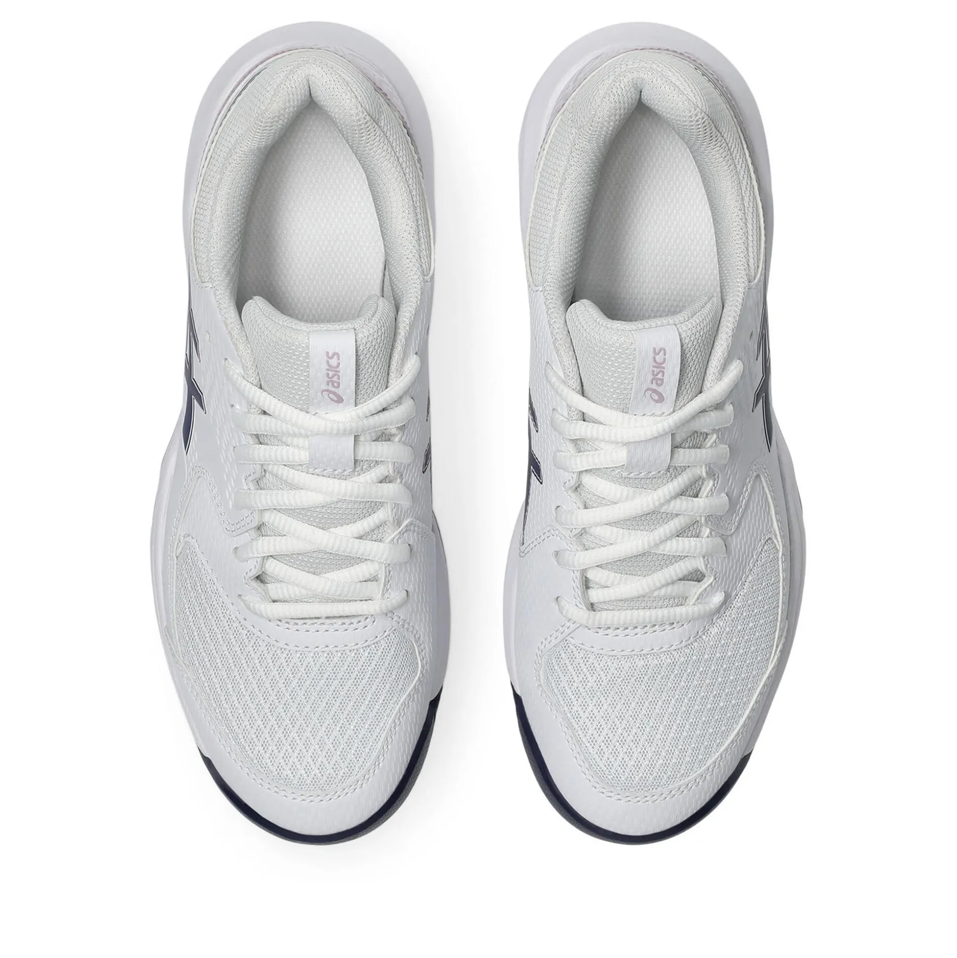 Best Sale Gel-Dedicate 8 Clay Court Shoe Women - White, Dark Blue Clay Court Shoes