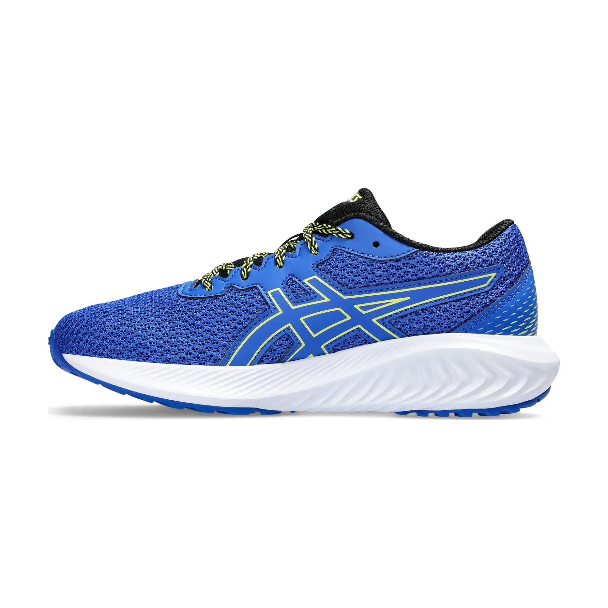 Outlet Gel-Excite 10 GS Neutral Running Shoe Kids - Blue, Neon Yellow Running Shoes