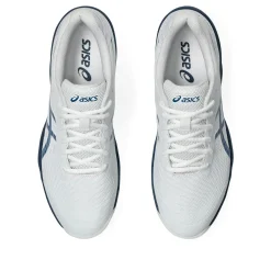 Outlet Gel-Game 9 Clay Court Shoe Men - White, Blue Clay Court Shoes