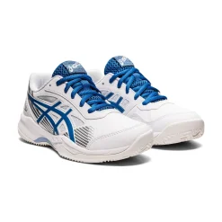Flash Sale Gel-Game 8 GS Clay Court Shoe Kids - White, Blue Clay Court Shoes