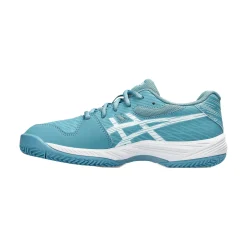 Shop Gel-Game 9 GS Clay Court Shoe Kids - Turquoise, White Clay Court Shoes