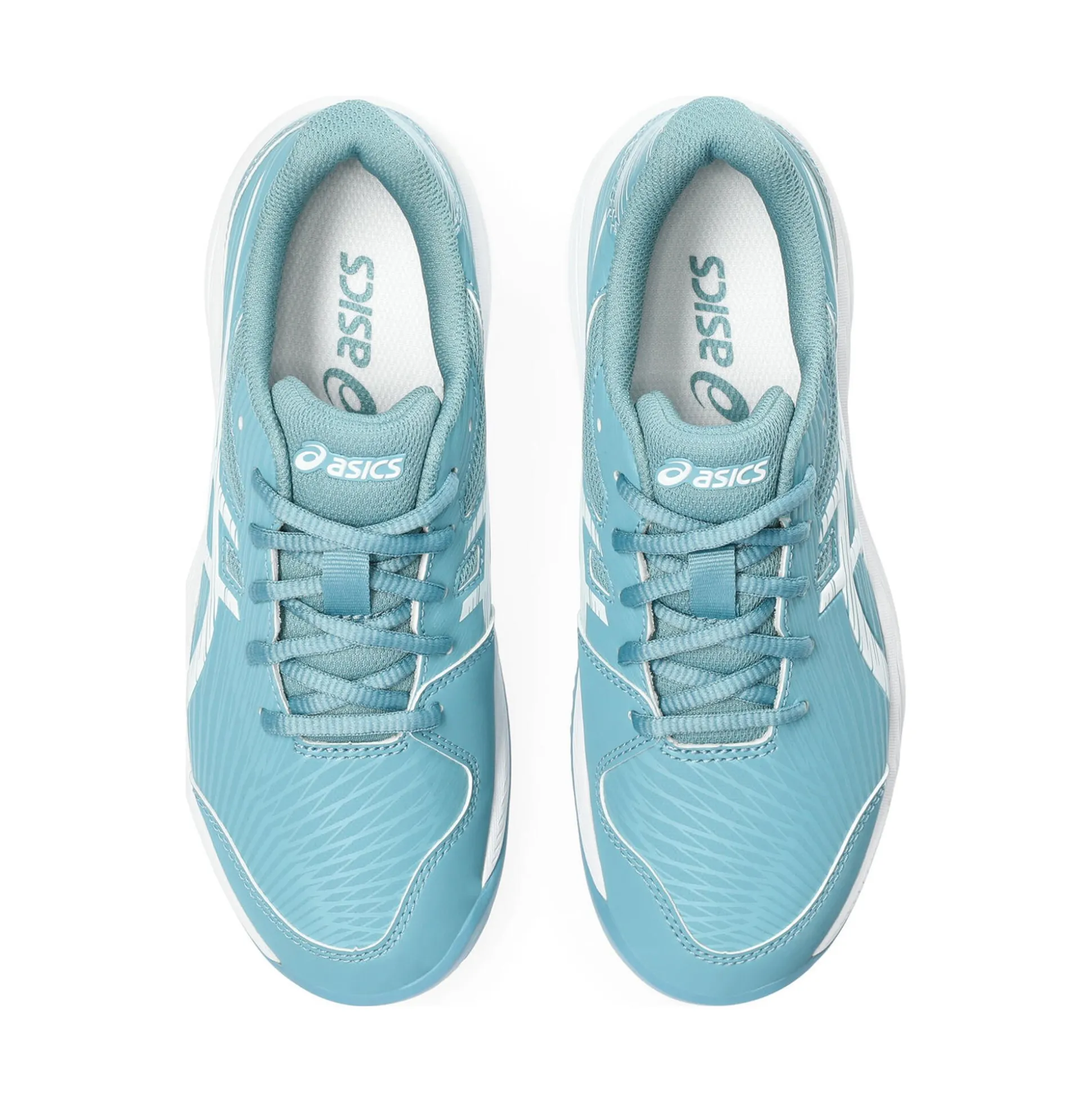 Shop Gel-Game 9 GS Clay Court Shoe Kids - Turquoise, White Clay Court Shoes