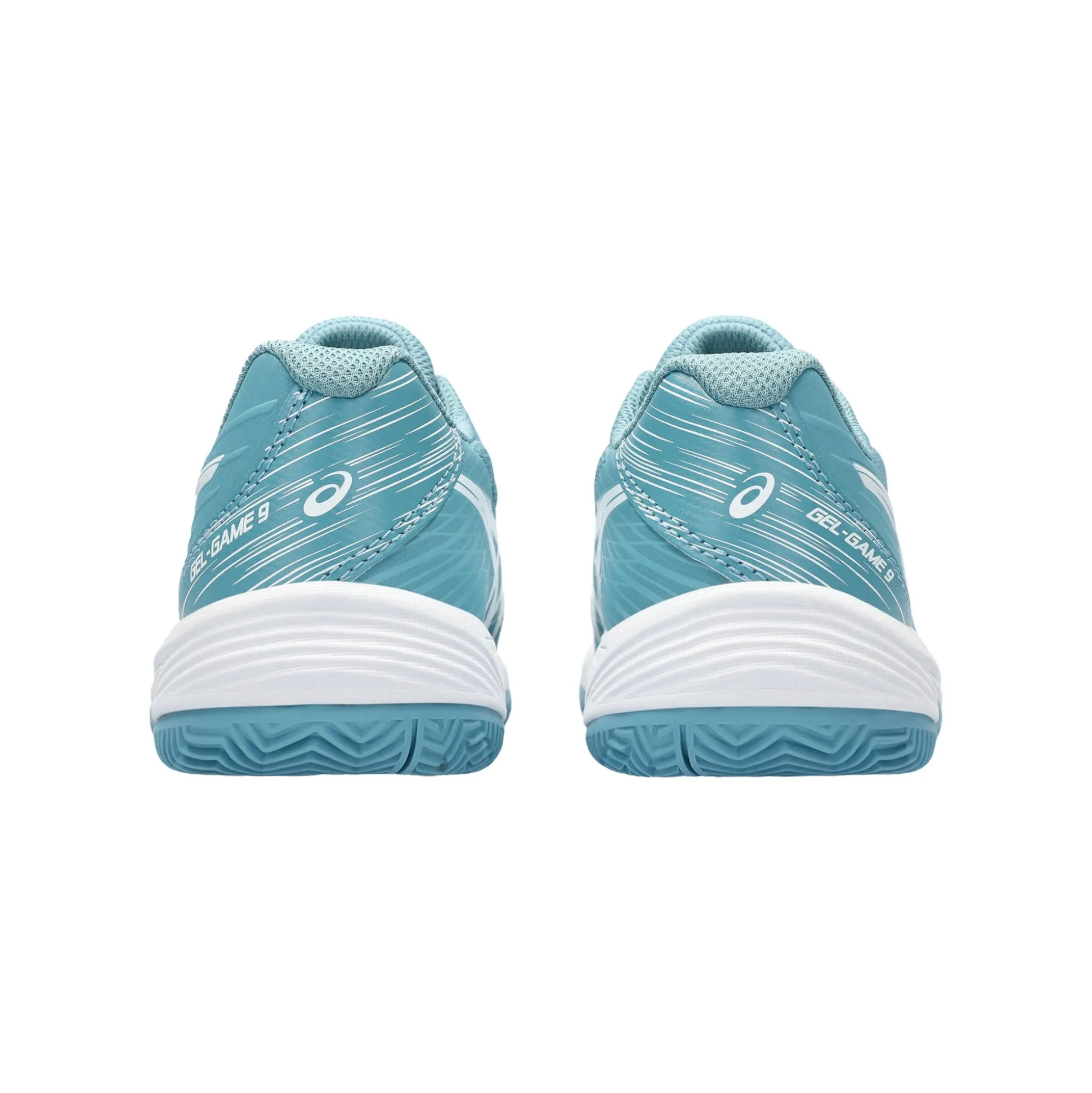Shop Gel-Game 9 GS Clay Court Shoe Kids - Turquoise, White Clay Court Shoes