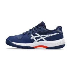 Store Gel-Game 9 GS Clay Court Shoe Kids - Dark Blue, Silver Clay Court Shoes
