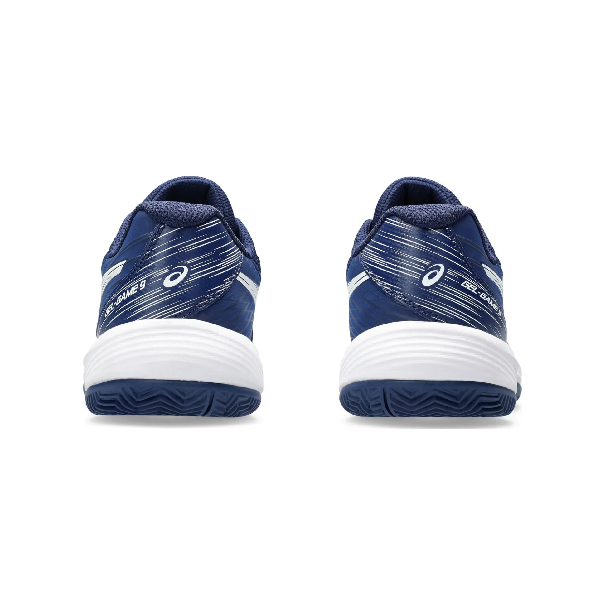 Store Gel-Game 9 GS Clay Court Shoe Kids - Dark Blue, Silver Clay Court Shoes