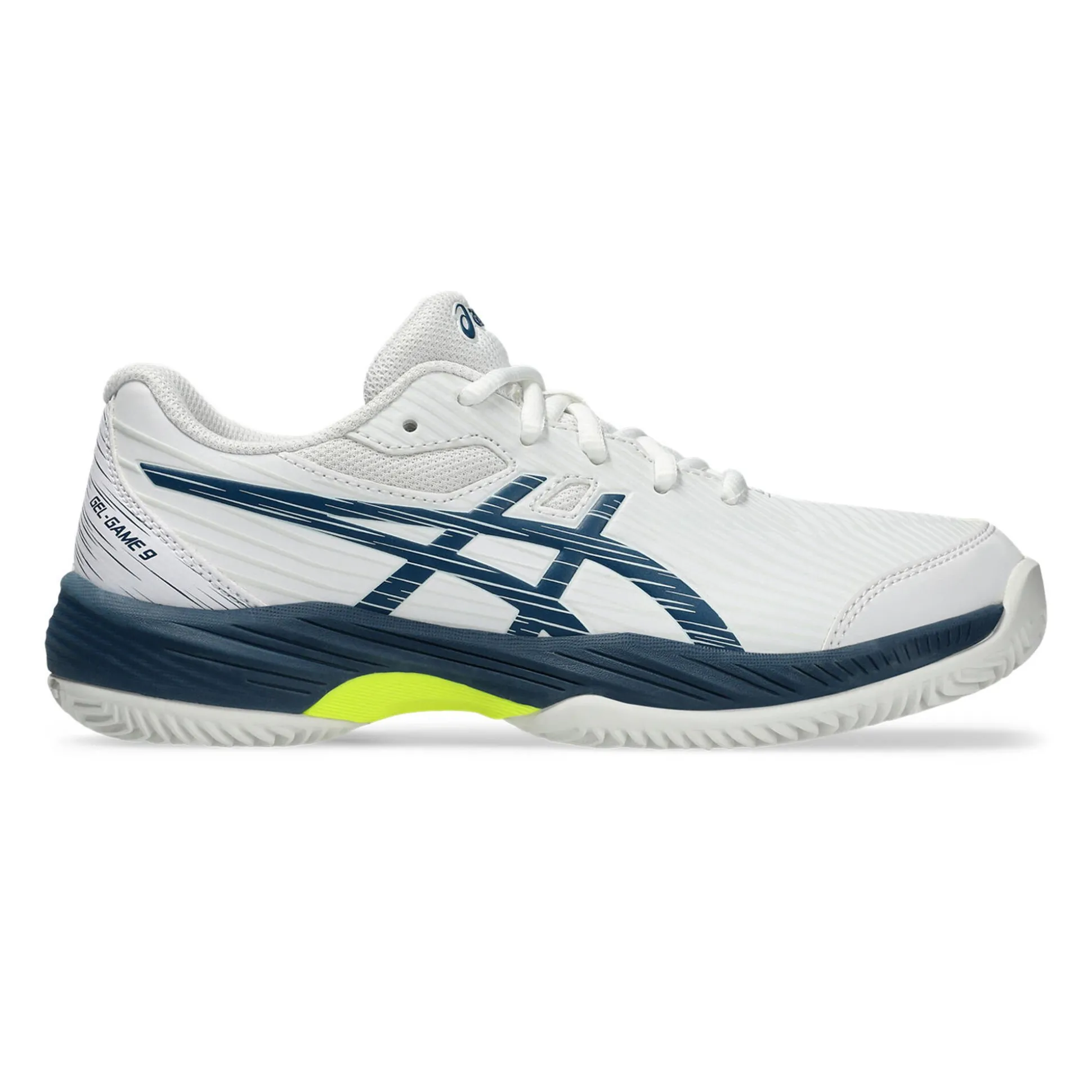 Sale Gel-Game 9 GS Clay Court Shoe Kids - White, Blue Clay Court Shoes