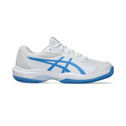 Shop Gel-Game 10 GS Clay Court Shoe Kids - White, Blue Clay Court Shoes
