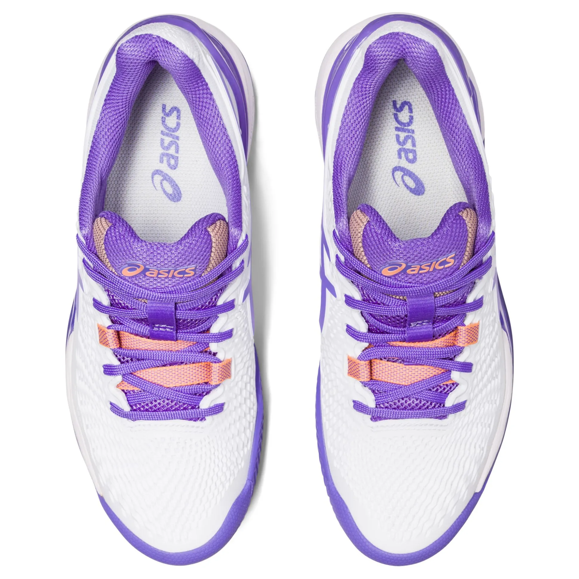 Cheap Gel-Resolution 9 Clay Court Shoe Women - White, Lilac Clay Court Shoes