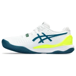 Store Gel-Resolution 9 Clay Court Shoe Men - White, Petrol Clay Court Shoes