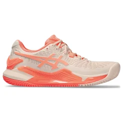 Clearance Gel-Resolution 9 Clay Court Shoe Women - Apricot, Coral Clay Court Shoes