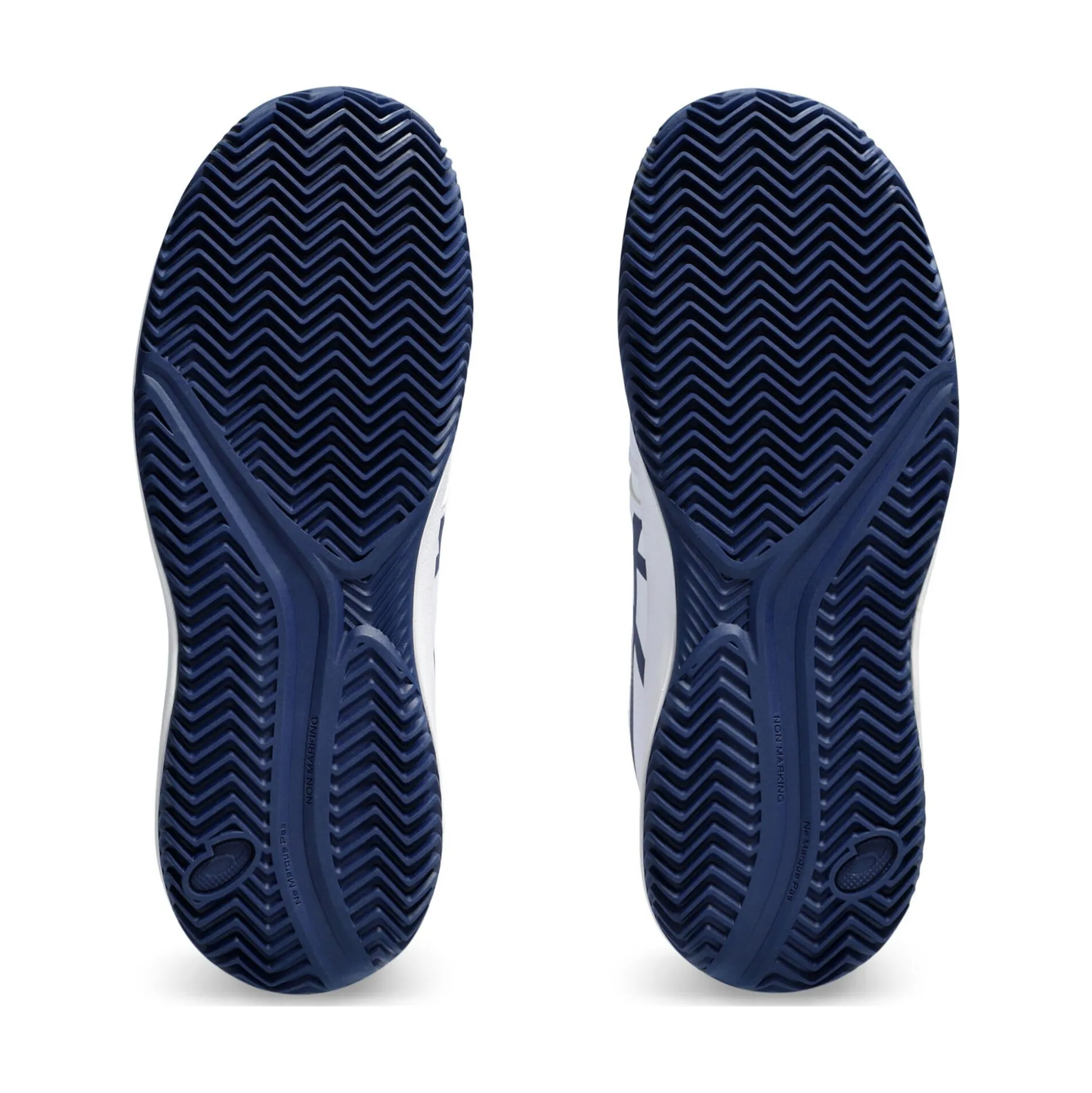 Shop Gel-Resolution 9 GS Clay Court Shoe Kids - White, Dark Blue Clay Court Shoes