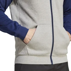 Cheap GG Big Logo Zip Hoodie Men - Grey, Dark Blue Jackets