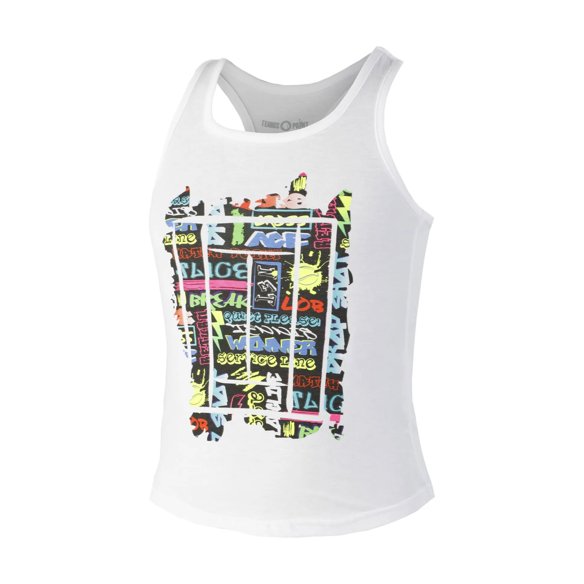 Fashion Graffity Tank Top Girls - White, Multicoloured Tops