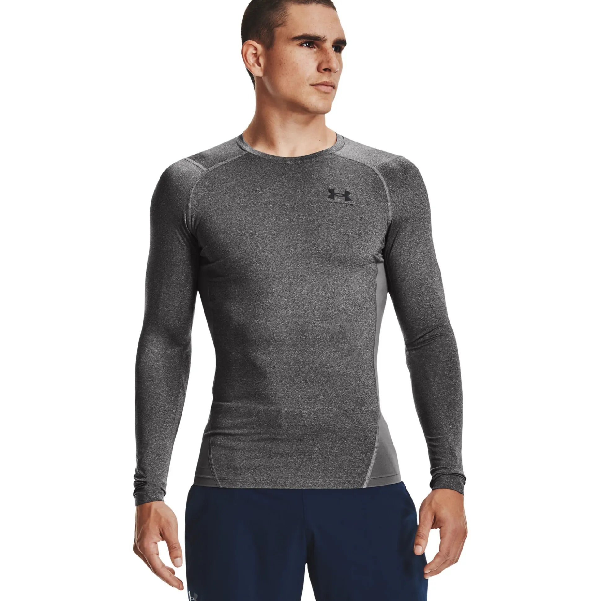 Outlet Heatgear Comp Long Sleeve Men - Anthracite, Black Compression|Shirts