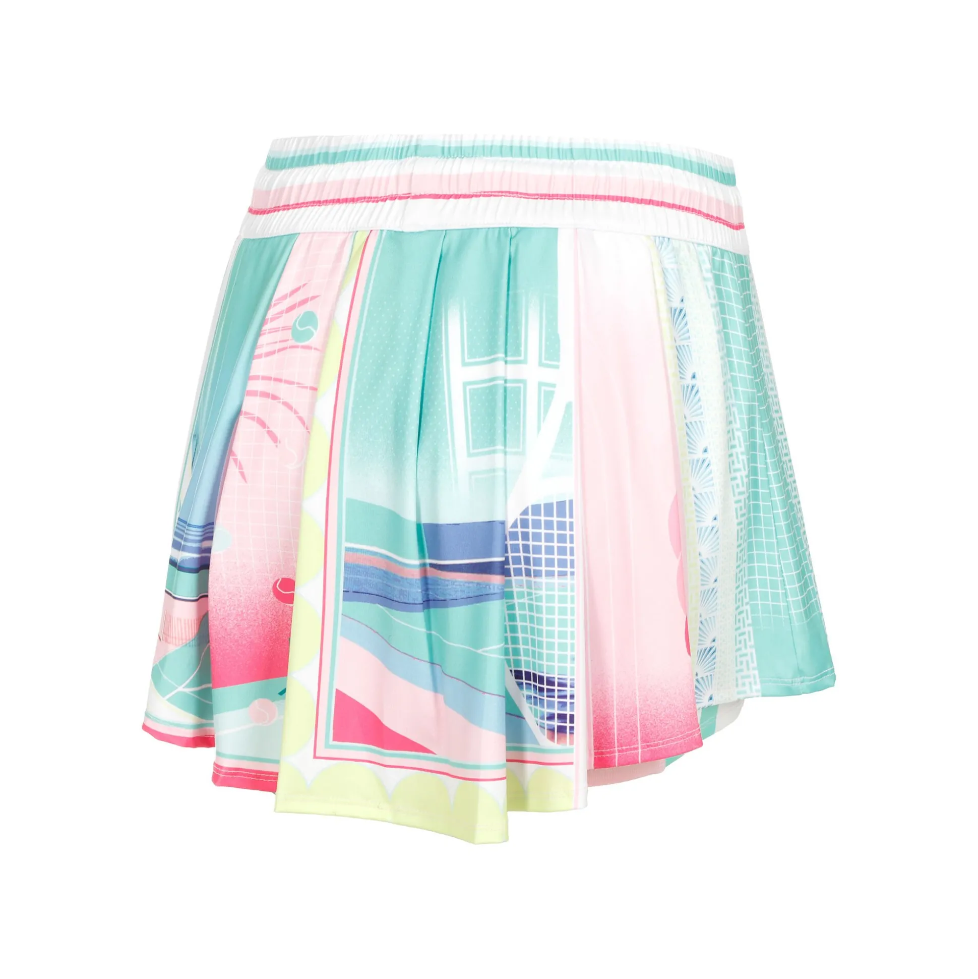 Cheap High Waist Deco Love Skirt Women - White, Multicoloured Skirts