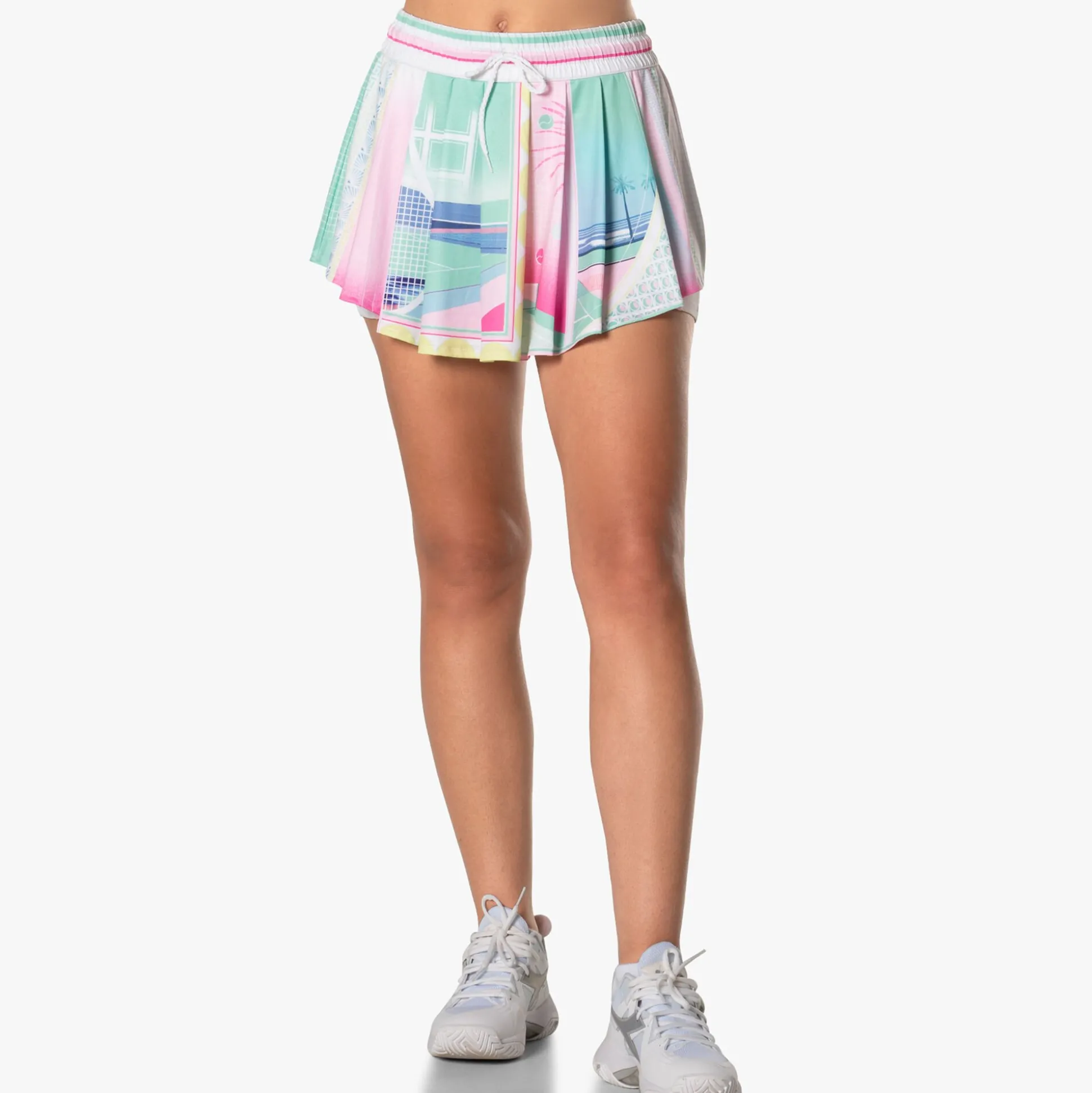 Cheap High Waist Deco Love Skirt Women - White, Multicoloured Skirts